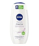 NIVEA Creme Sensitive Pflegedusche (250 ml), seifenfreies Duschgel für empfindliche Haut, sanft pflegende Cremedusche mit...