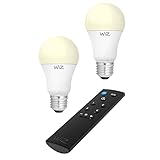 WiZ Smarthome LED Lampe, WLAN. Alexa, Google, 810lm, 2700K, 25.000h, E27, weiss, Weiß