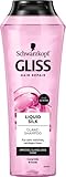 Gliss Shampoo Liquid Silk (250 ml), Haarshampoo für einen natürlichen Glanz, Pflegeshampoo glättet die Haaroberfläche...