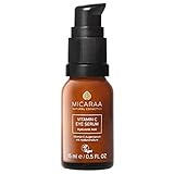 MICARAA vegane Augencreme, hochdosiert Vitamin C Augen-Serum mit Aloe Vera & Koffein, natürliche Anti Aging Augenpflege,...