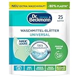 Dr. Beckmann MAGIC LEAVES Waschmittel-Blätter UNIVERSAL | vordosierte & wasserlösliche Waschblätter | platzsparend und...