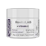 RevitaLAB Hyaluron Anti-Aging Tages- und Nachtcreme, angereichert mit Vitamin A (Retinol), Vitamin E, Süßholzwurzelextrakt,...