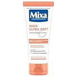 Mixa Shea Hand & Nagelcreme - pflegender Handbalsam mit 23% pflanzliches Glycerin & Sheabutter, für trockene, rissige & raue...