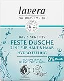 lavera Feste Dusche 2 in 1 basis sensitiv Hydro Feeling - mit Bio-Aloe Vera und pflanzlichem Keratin - reinigt ohne...