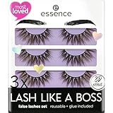 essence 3x LASH LIKE A BOSS false lashes set 02, künstliche Wimpern, vegan, ohne Mikroplastikpartikel, Nanopartikel frei,...