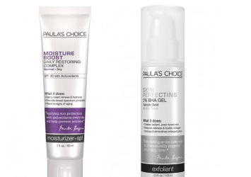 PAULA's CHOICE Exfoliating 2% BHA Lotion & Moisture Boost Daily Restoring Complex
