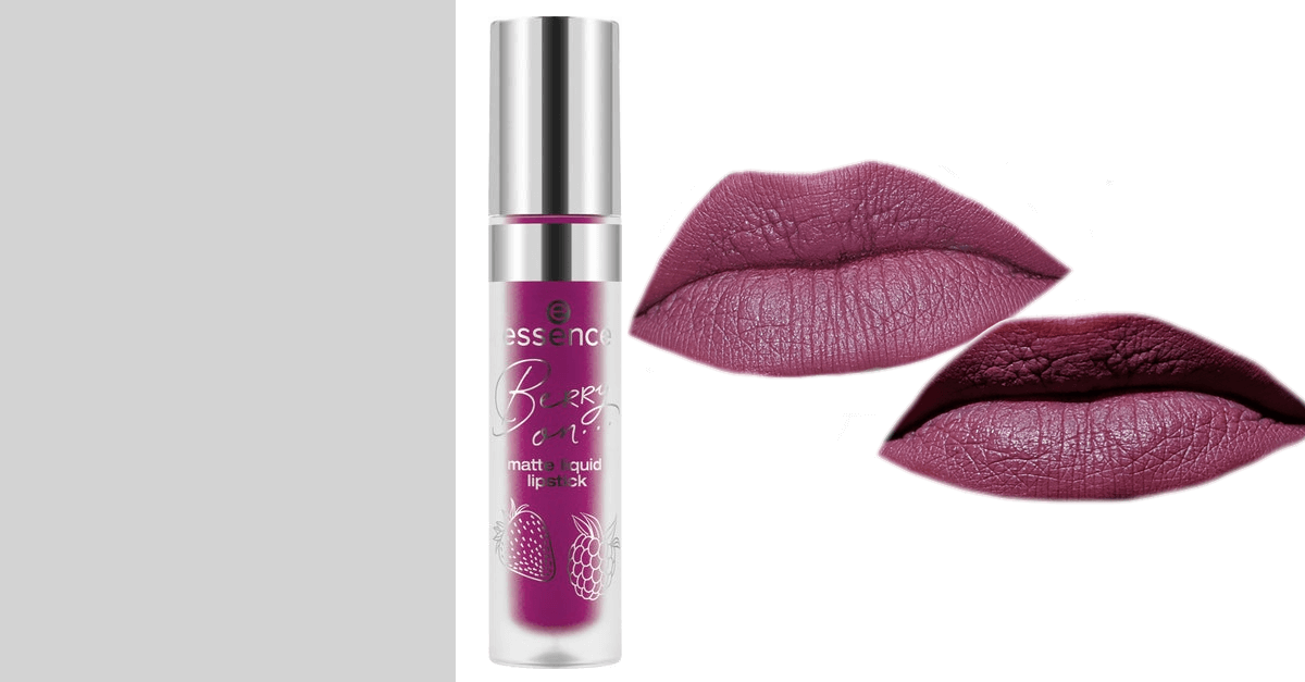 essence berry on… matte liquid lipstick 01 berry nice