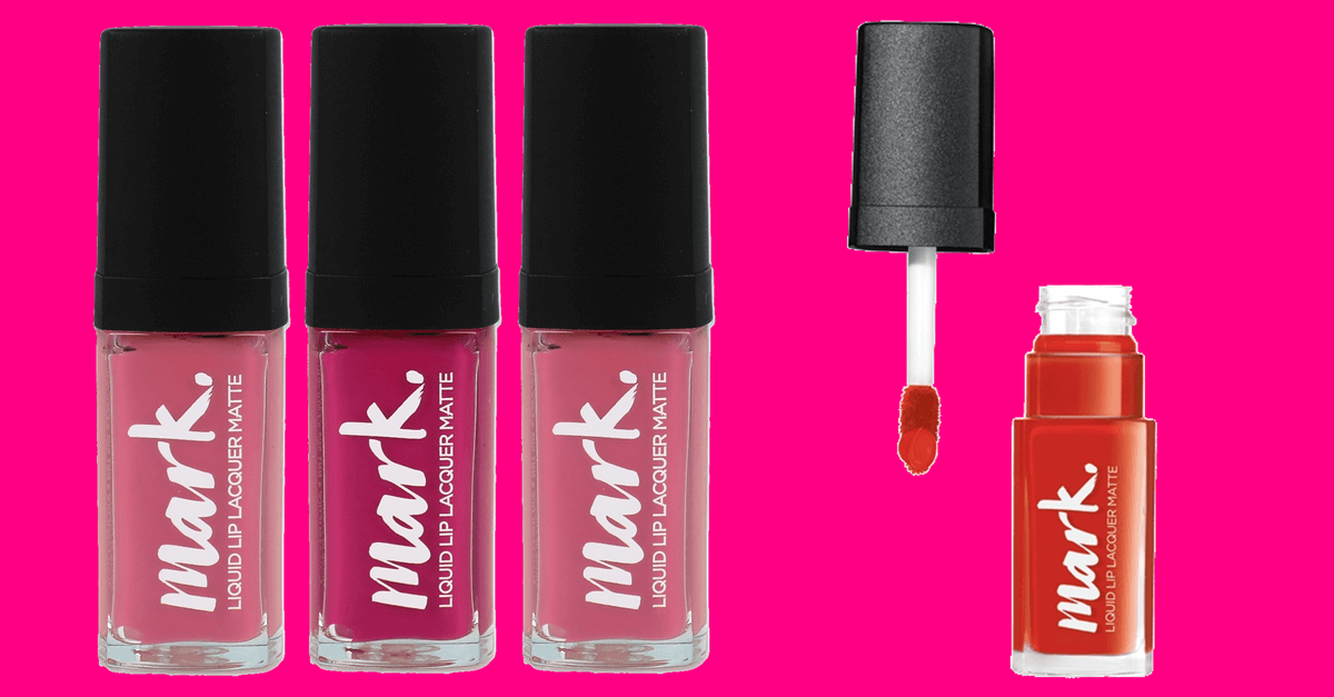 AVON mark. Liquid Lip Lacquer Matte Rosy Flush, Pinking About You, Orange You Happy, TKO