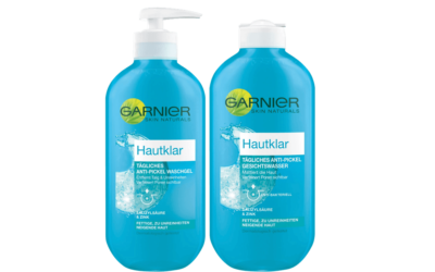 Garnier Hautklar Tägliches Anti-Pickel Waschgel und Gesichtswasser